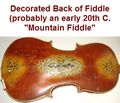 Decorated violin back