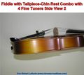 5 Fiddle Tailpiece-Chinrest four tuners Side View 2