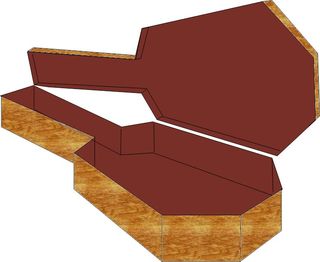 Guitar Coffin Case Old Mill Martin 1857 Model 5